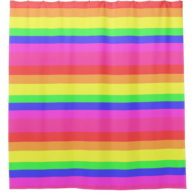 Colourful Rainbow Spectrum  Shower Curtain (Front)