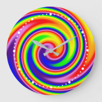 Colourful Rainbow Spiral Swirl Numberless Illusion