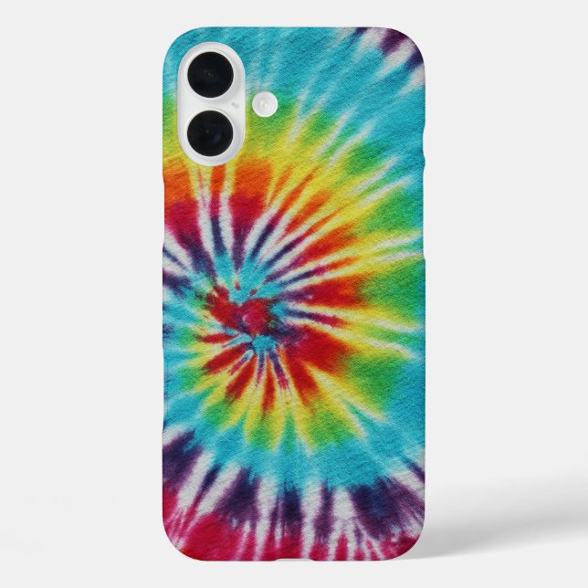 Colourful Rainbow Spiral Tie Dye Case-Mate iPhone Case (Back)