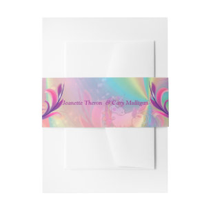 Colourful Rainbow Spirals Cutie Pie's Baby Shower Invitation Belly Band