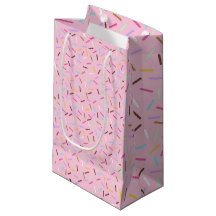 Colourful Rainbow Sprinkles Pattern Large Gift Bag