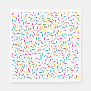 Colourful Rainbow Sprinkles Pattern Napkin