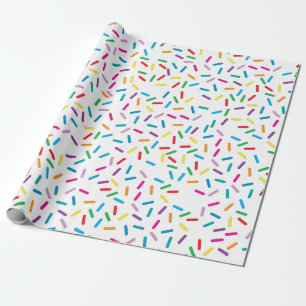 Colourful Rainbow Sprinkles Pattern Wrapping Paper