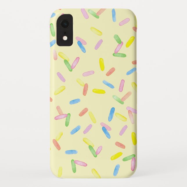 Colourful rainbow sprinkles watercolor Case-Mate iPhone case (Back)