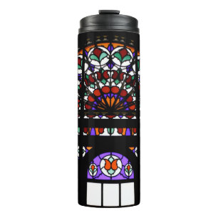 Colourful Rainbow Stained Glass Window Thermal Tumbler