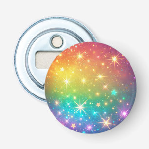 Colourful Rainbow star space Bottle Opener