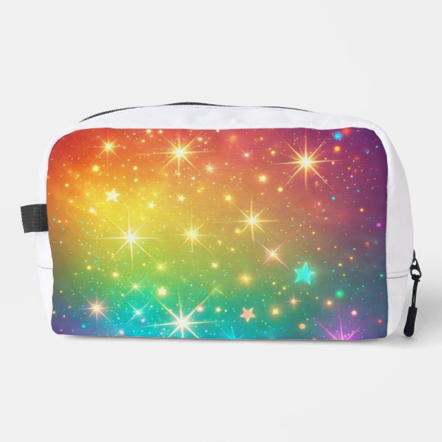 Colourful Rainbow star space Dopp Kit (Front)