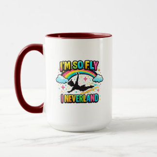 Colourful Rainbow Stars Fantasy Flying Boy Graphic Mug