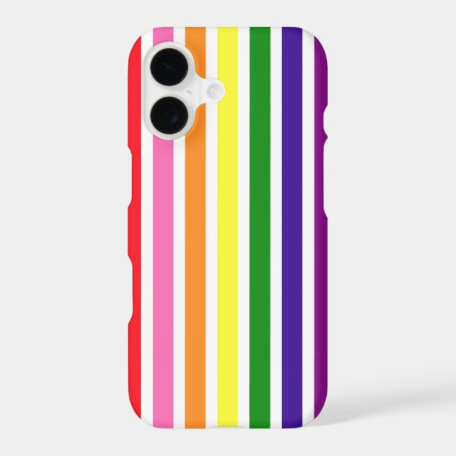 Colourful Rainbow Stripes Gay Pride (Back)
