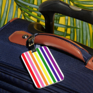 Colourful Rainbow Stripes Gay Pride Luggage Tag