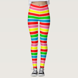 Colourful Rainbow Stripes Legging