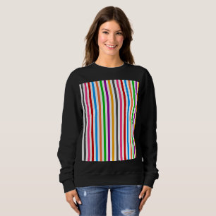 Colourful Rainbow Stripes Lines Design - White Sweatshirt