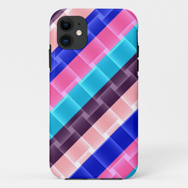 Colourful rainbow stripes modern design 3 Case-Mate iPhone case (Back)