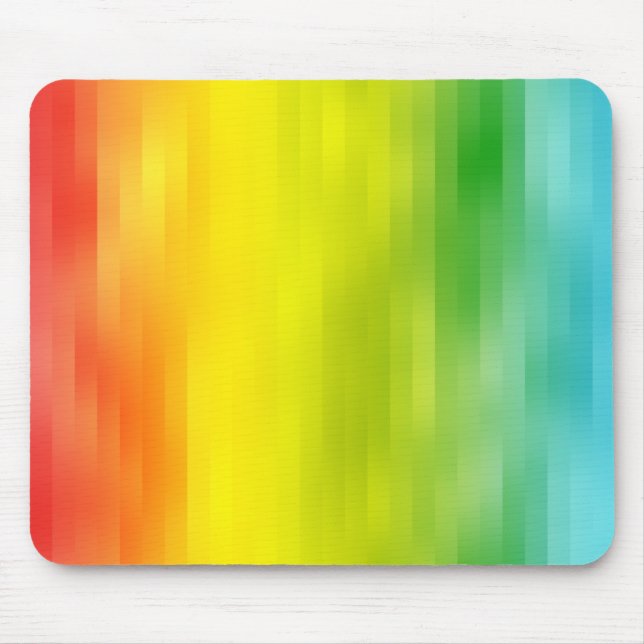 Colourful Rainbow Stripes Mousepad (Front)