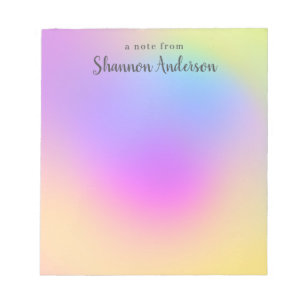 Colourful rainbow style abstract pattern notepad