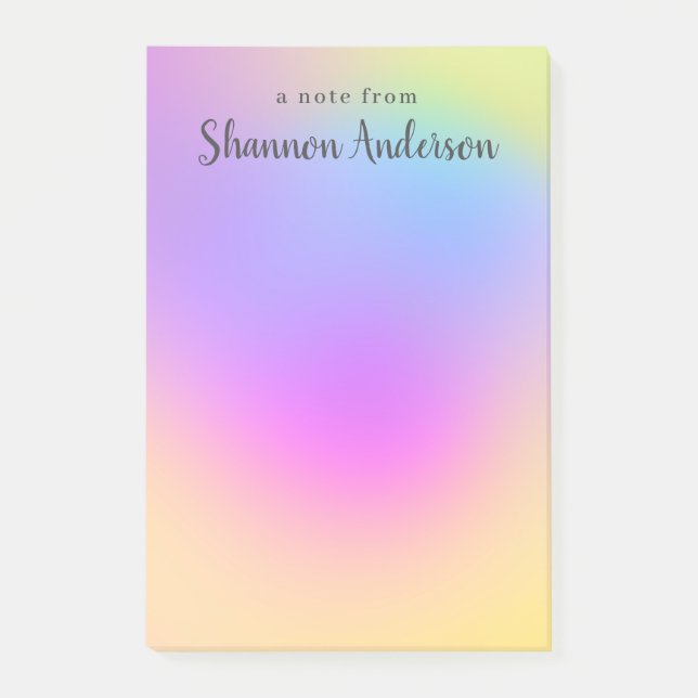 Colourful rainbow style abstract pattern post-it notes (Front)
