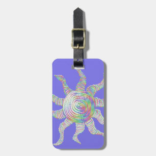 Colourful Rainbow Sun Luggage Tag