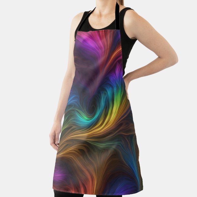 Colourful Rainbow Swirl Apron (Insitu)