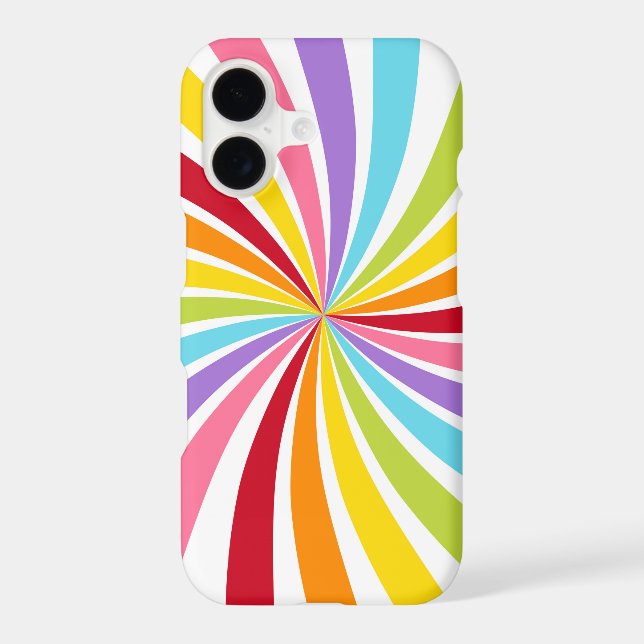 Colourful Rainbow Swirl Modern Fun Bright Girly (Back)