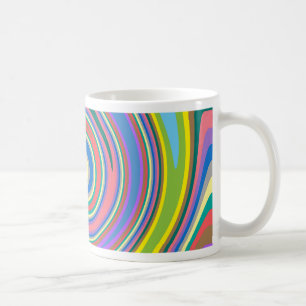 Colourful rainbow swirl pattern coffee mug