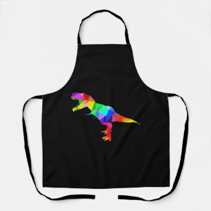 Colourful Rainbow T-Rex Tyrannosaurus Rex Dino Apron
