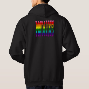 Colourful Rainbow Text LGBTQ Gay Pride 2023 T-Shir Hoodie