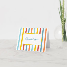 Colourful Rainbow Thank You Card