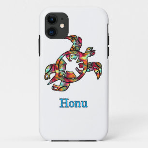 Colourful Rainbow Tribal Hawaiian Sea Turtle Case- iPhone 11 Case
