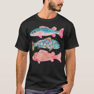 Colourful Rainbow Trout Preppy Summer Lake Life T-Shirt