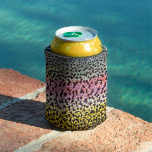 Colourful Rainbow Trout Scale Texture Look Pattern Can Cooler