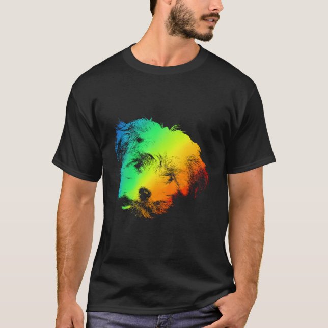 Colourful Rainbow Vintage Shirt Cute Shichon Lover (Front)