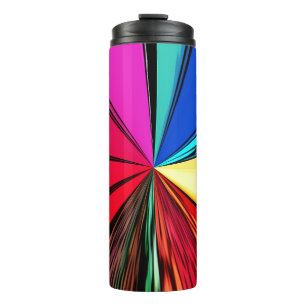 Colourful Rainbow Vortex 608 Thermal Tumbler