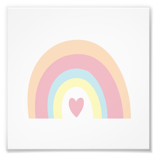 Colourful Rainbow Wall Design Photo Print (Front)