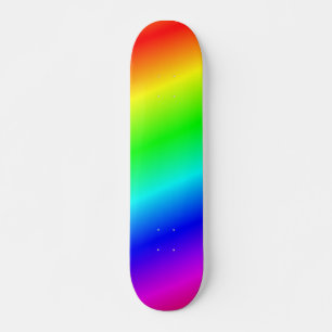 Colourful Rainbow Watercolor Skateboard