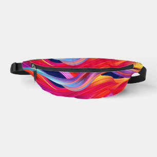 Colourful Rainbow Waves Bum Bags