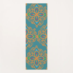 Colourful Rainbow Yoga mandala Pattern Yoga Mat