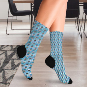 Colourful Rainbow Zigzag Socks