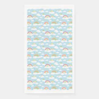 Colourful Rainbows and Clouds Napkin