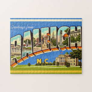 Colourful Raleigh NC 11x14 Jigsaw Puzzle