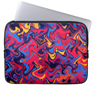 Colourful Random Waves Pattern Laptop Sleeve