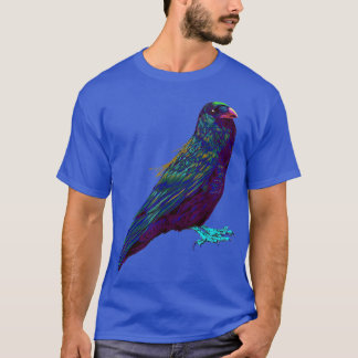 Colourful Raven Bird Crow  T-Shirt