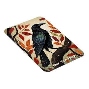 Colourful Raven Perched in a Tree Magnet
