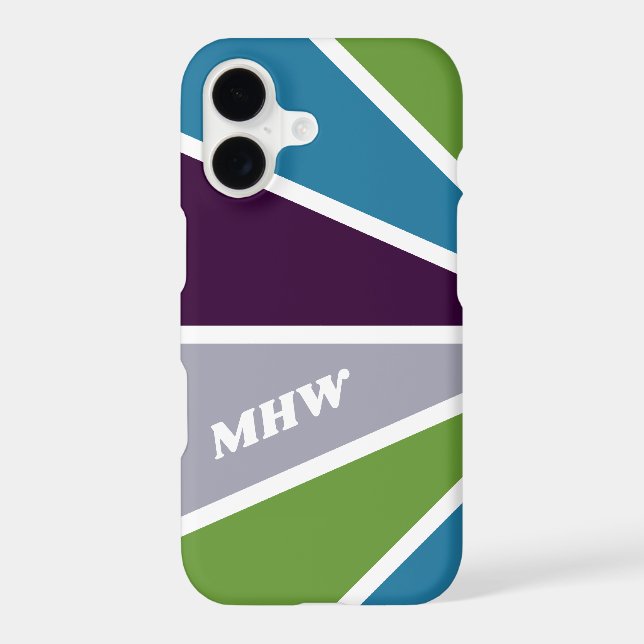 Colourful Rays custom monogram phone cases (Back)