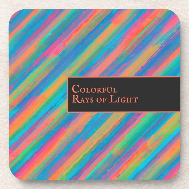 Colourful Rays of Light falling into darkness Coaster (Front)