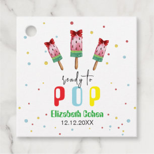 Colourful Ready To Pop Ice Cream Baby Shower Favour Tags