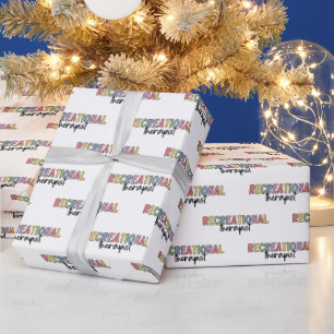 Colourful Recreational Therapist Wrapping Paper