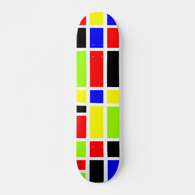 Colourful Rectangles 01 - Old School Skateboard (Front)