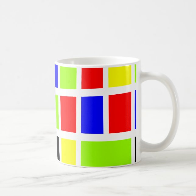 Colourful Rectangles 02 Coffee Mug (Right)