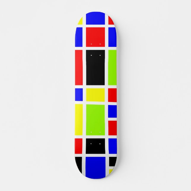 Colourful Rectangles 02 Skateboard (Front)