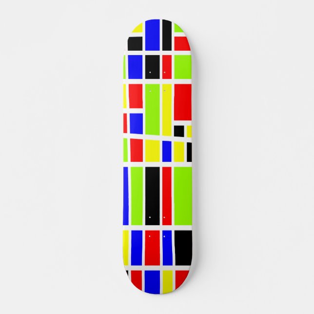 Colourful Rectangles 04 Skateboard (Front)